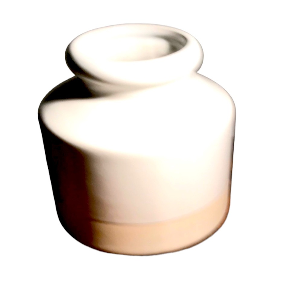Small farmhouse chic ceramic vase
